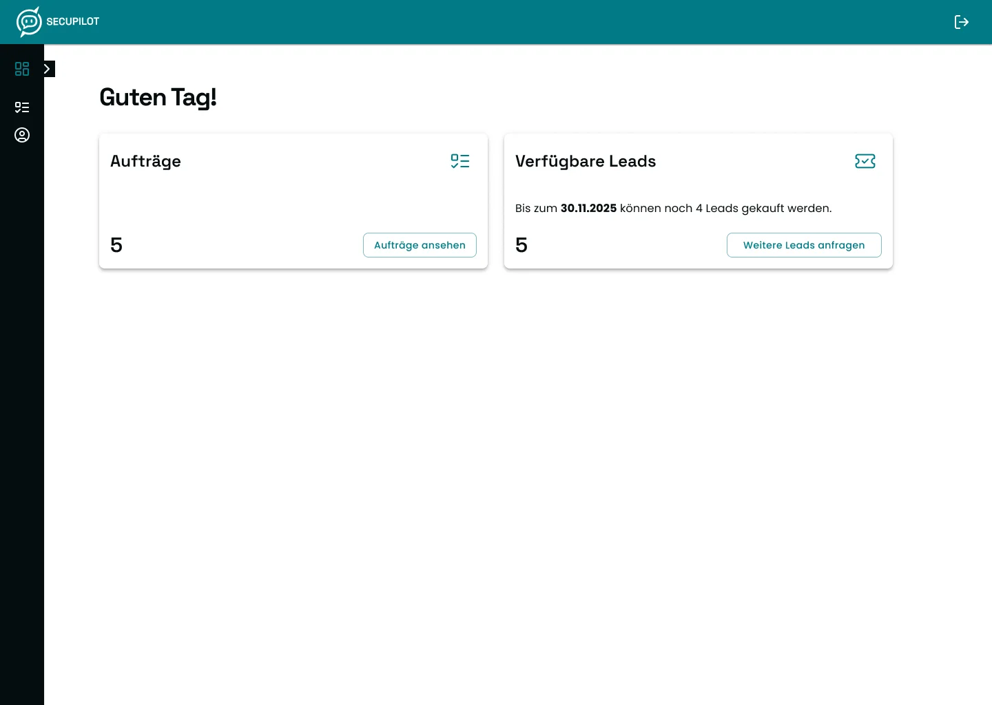 Partner Dashboard Übersicht